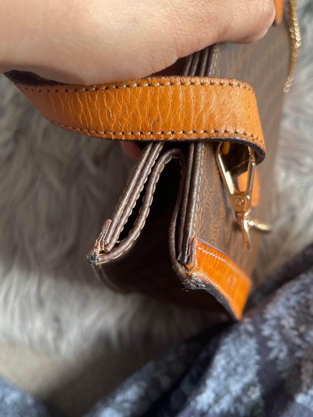 Authentic CELINE vintage small satchel bag - Picture 10 of 15
